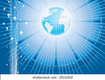 Global business. Vector.