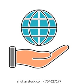 Global business vector icon