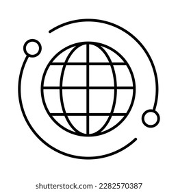 Global Business Vector Icon, globe symbol. flat vector illustration for web site or mobile app.eps
