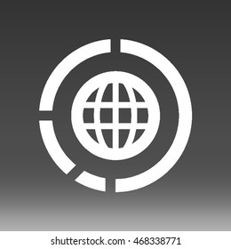 Global Business Vector Icon Illustration