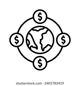 Global Business in vector. Illustration
