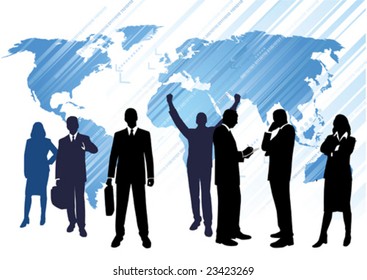 Global business, vector images scale to any size