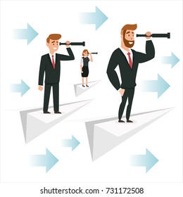 Global Business Vector Template White Background