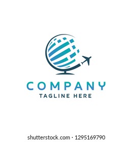 Global bussines company logo elegant - vector
