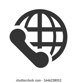 Global call flat vector icon