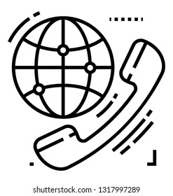 Global calling line icon 