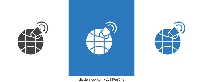 Global campaign icon thin line illustration