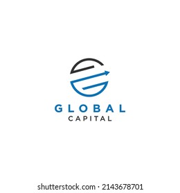 Global Capital Logo Design Accounting Finance Stock Vector (Royalty ...