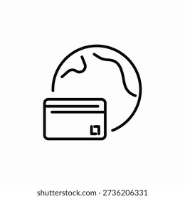 global card transactions icon sign vector