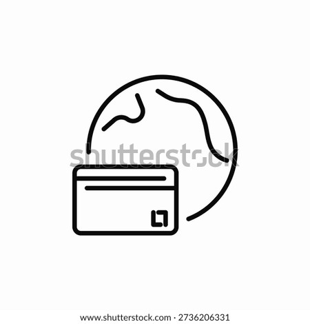 global card transactions icon sign vector