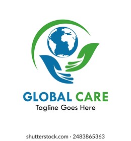 Global care design logo template illustration