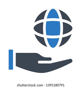 global care glyph double color icon