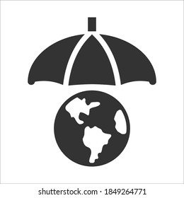 Icono de cuidado global, gráficos vectoriales