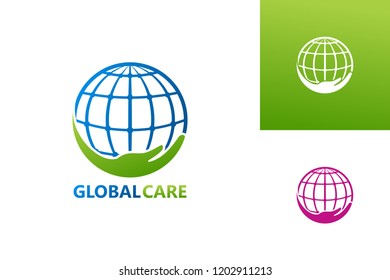 Global Care Logo Template Design Vector, Emblem, Design Concept, Creative Symbol, Icon