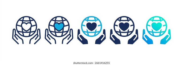 Global Care Multiple Icon Set