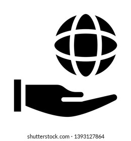 global care vector glyph icon