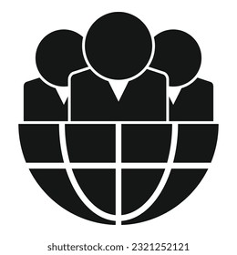 Global career icon simple vector. Human business. Team job