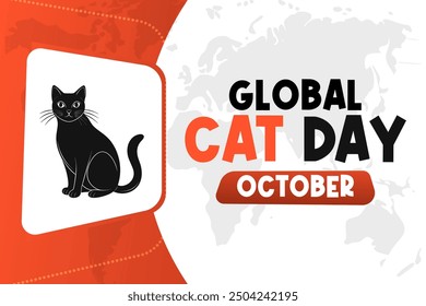 Global Cat Day Background Vector Cute and Playful Design for Feline Lovers