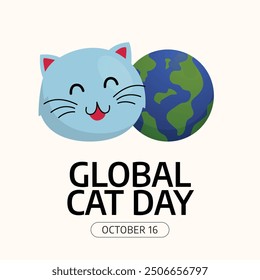 Global Cat Day design template good for celebration usage. Global Cat Day design. flat design. eps 10.