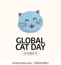 Global Cat Day design template good for celebration usage. Global Cat Day design. flat design. eps 10.