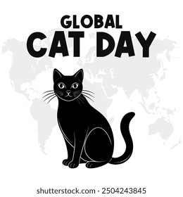 Global Cat Day Vector Creative and Adorable Design for Cat Lovers