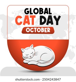 Global Cat Day Vector Creative and Adorable Design for Cat Lovers