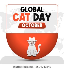 Global Cat Day Vector Creative and Adorable Design for Cat Lovers