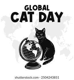 Global Cat Day Vector Creative and Adorable Design for Cat Lovers