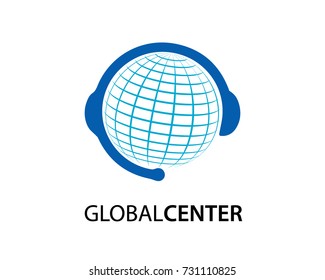 Global Center logo template design