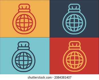 Plantilla del logotipo de la organización benéfica global, simple icono plano de la caridad, global, humano