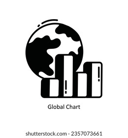 Global Chart doodle Icon Design illustration. School and Study Symbol on White background EPS 10 File 