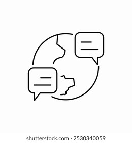 global chat icon sign vector