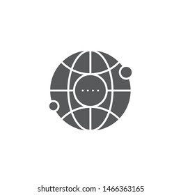 Global chat messages vector icon isolated on white background