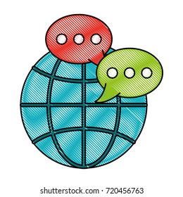 Global chat symbol