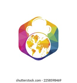 Weltweiter Chefkoch, Vektorgrafik-Logo-Design.