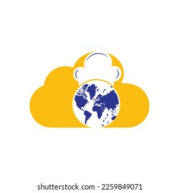 Global chef vector logo design.