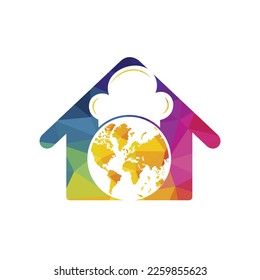 Global chef vector logo design.