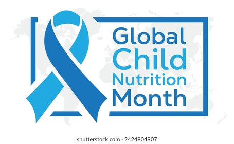 Global Child Nutrition Month observed every year in April. Holiday, poster, card and background vector illustration design.