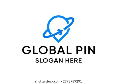 Logo de círculo global Icono del símbolo del Vector de diseño. ilustración de diseño de logotipo redondo para empresas