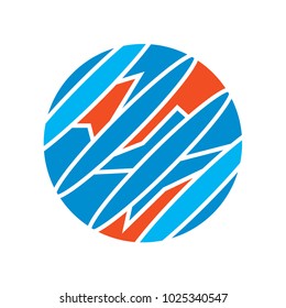 Global Circle Logo Linkwork Round Icon Data