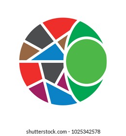 Global Circle Logo Linkwork Round Abstract Icon Data
