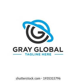 global circle technology modern logo design with letter G