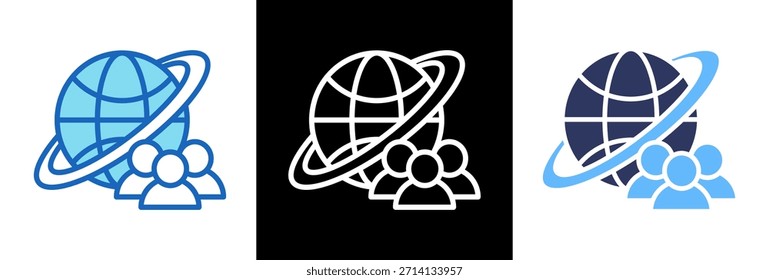 Icono de ciudadanía global Ilustración vectorial triplestyle