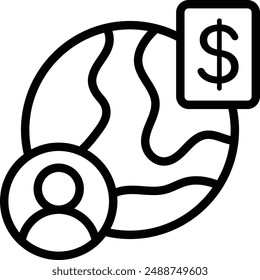 Global Client Icon. Global Customer Icon