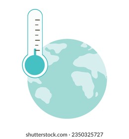 Global climate change illustration, global warming