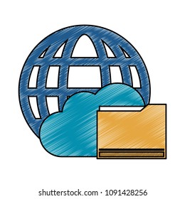 Global cloud computing scribble