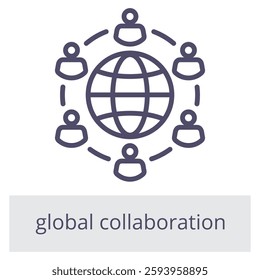 Global Collaboration Element For Design Graphic