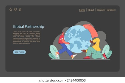 Global collaboration illustrated. Diverse hands shaping a better world. Uniting forces across continents for SDGs. Shared responsibility in global stewardship. Flat vector illustration.