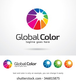 Global Color Logo Template Design Vector