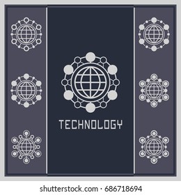 Global communication. Abstract technology background. Futuristic background. 